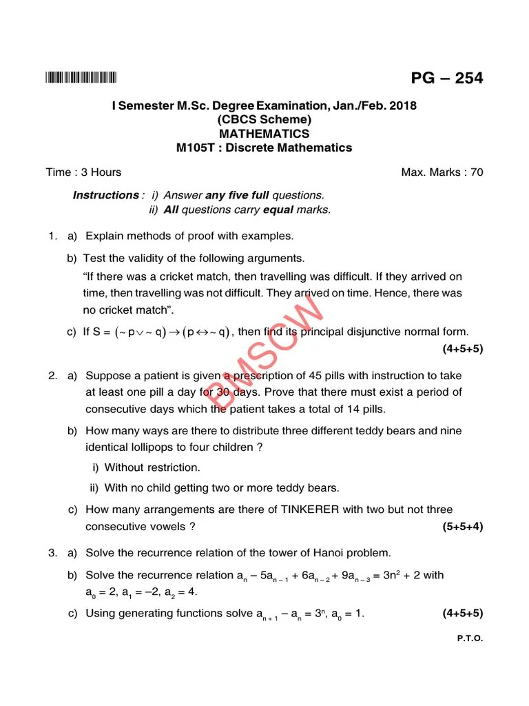 Discrete Mathematics 18 | Descargar Gratis PDF | Vertex (Graph Theory ...