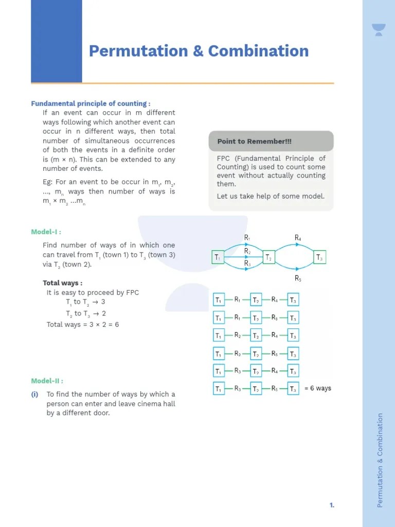 Permutation And Combination: Fundamental Concepts And Solved Examples ...