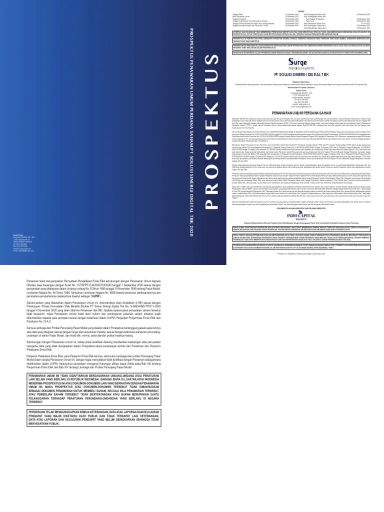 PT SolusiSinergiDigital TBK Prospectus | PDF