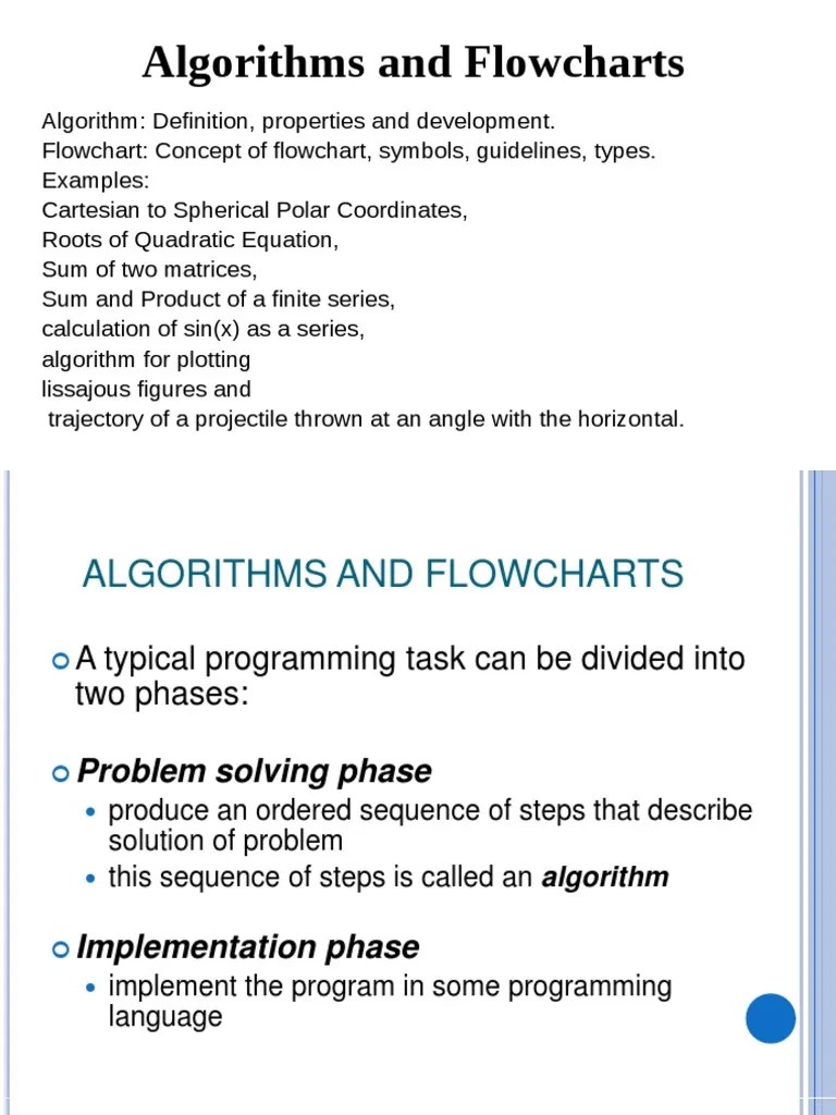 1A. Algorithms And Flowcharts | PDF | Algorithms | Input/Output