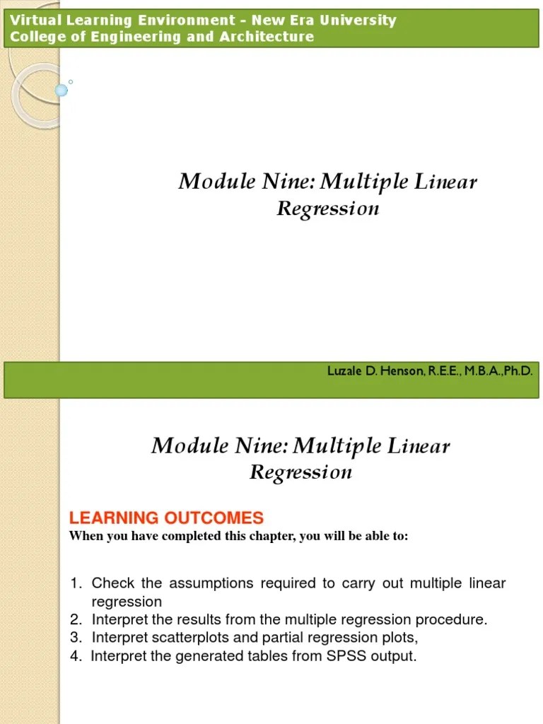8multiple Linear Regression | Download Free PDF | Regression Analysis ...