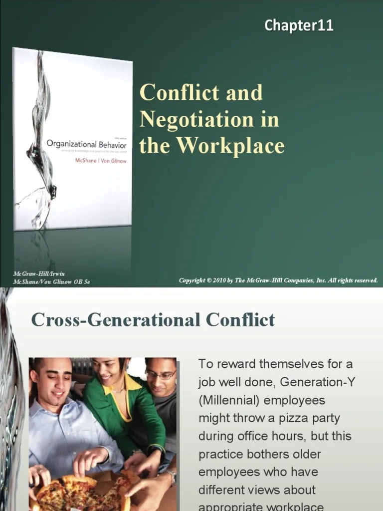 Conflict And Negotiation In The Workplace: Mcgraw-Hill/Irwin Mcshane/Von Glinow Ob 5E | PDF ...
