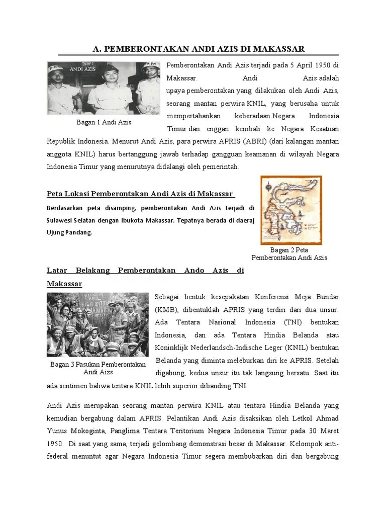 Pemberontakan Andi Azis Di Makassar | PDF