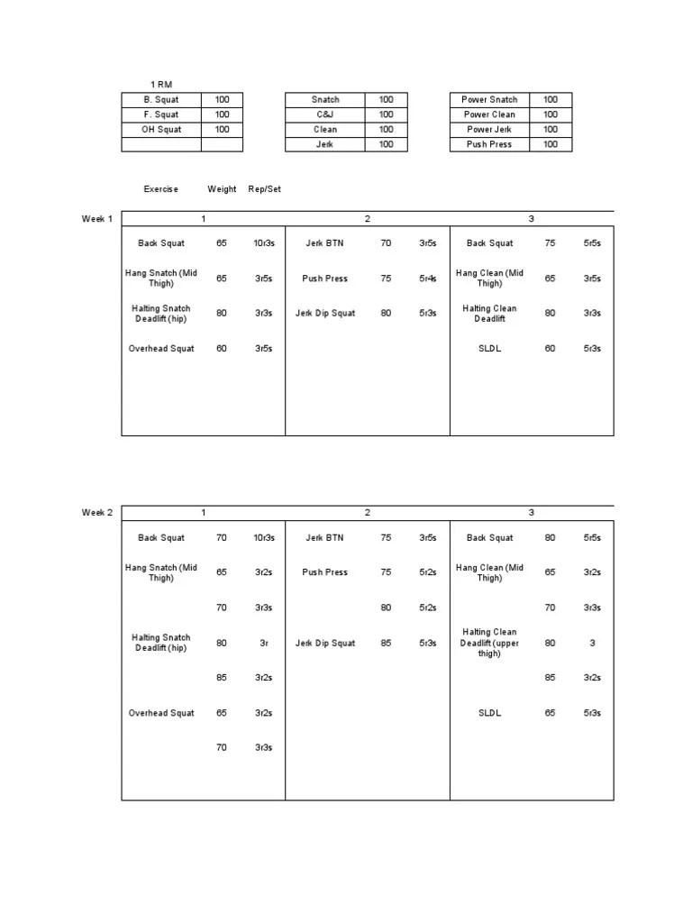 Weightlifting Program | Download Free PDF | Weight Training | Individual Sports