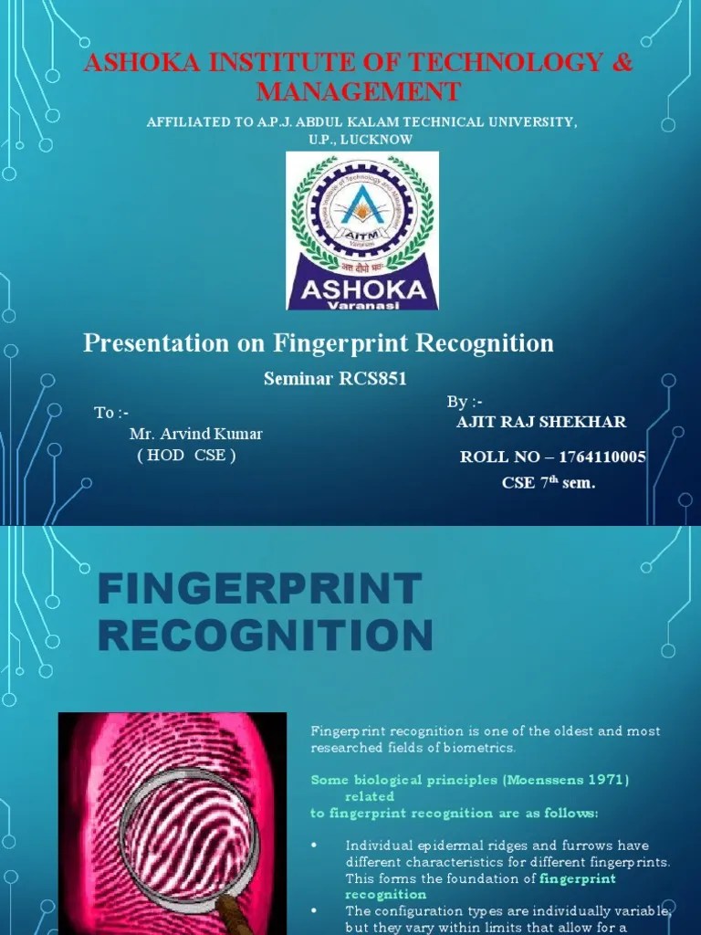 Fingerprint | PDF | Fingerprint | Biometrics