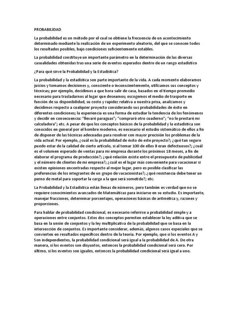 Probabilidad Condicional | PDF | Probabilidad | Estadísticas