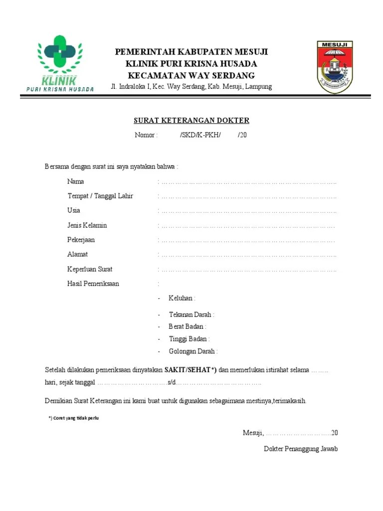 Surat Keterangan Dokter | PDF