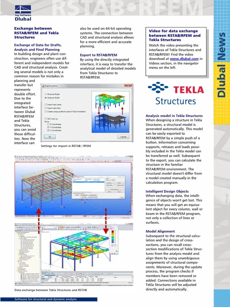 Exchange Between Rstab Rfem And Tekla Structures En | PDF | Structural ...