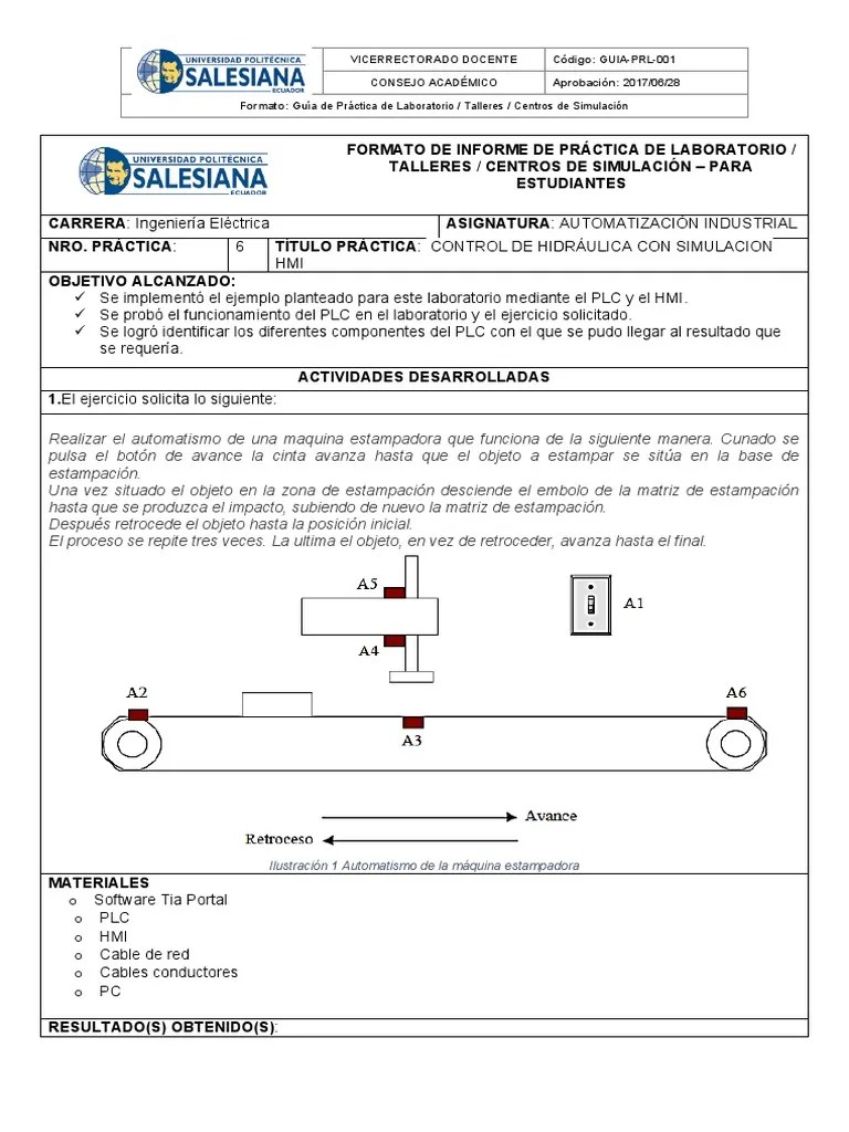 Evidencias Hidraulica Lab6 | PDF | Controlador Lógico Programable | Automatización