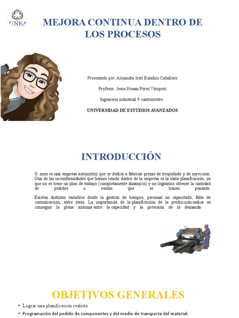 Mejora Continua Dentro De Los Procesos | PDF | Planificación | Business