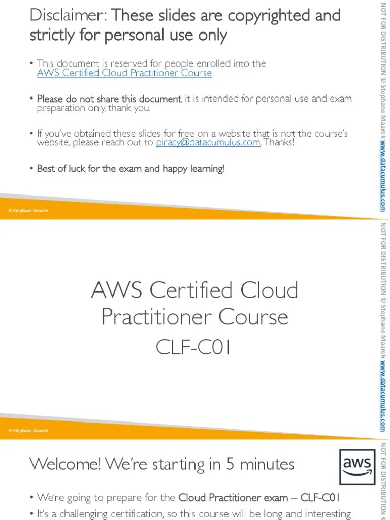 AWS Certified Cloud Practitioner Slides V2.0 | PDF | Cloud Computing ...
