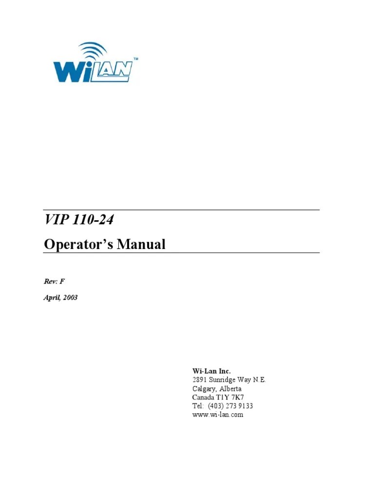 Operators Manual Rev F | PDF | Computer Network | Network Topology