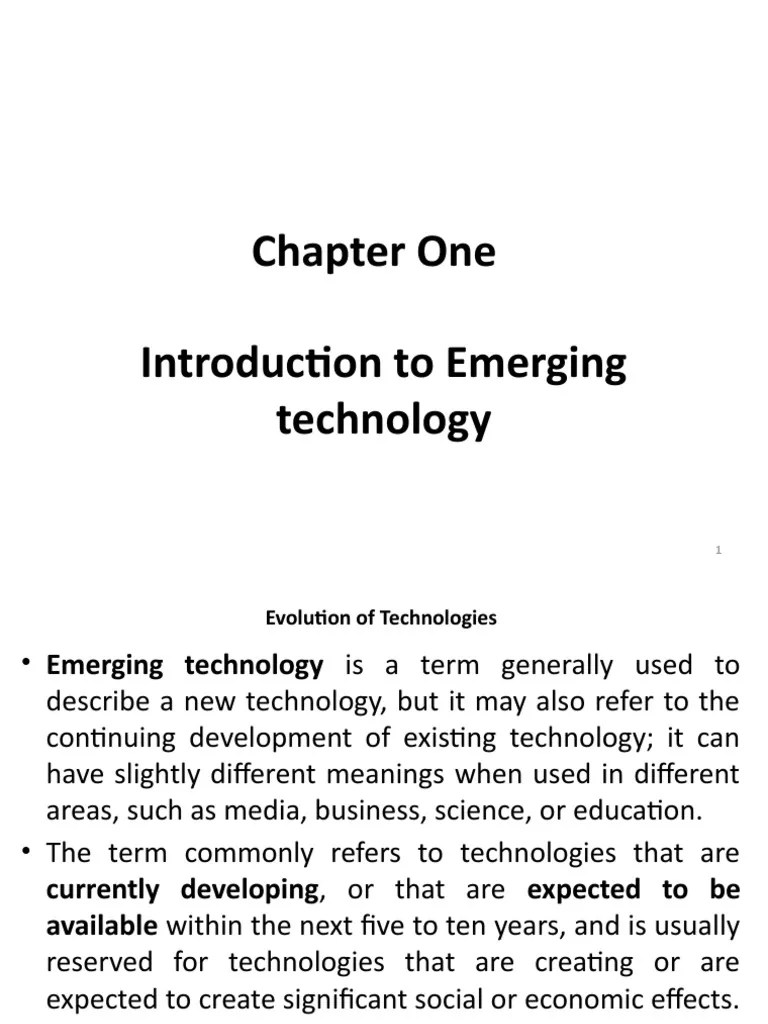 Chap 1 Introduction To Emerging Technology | PDF | Human–Computer Interaction | Industrial ...