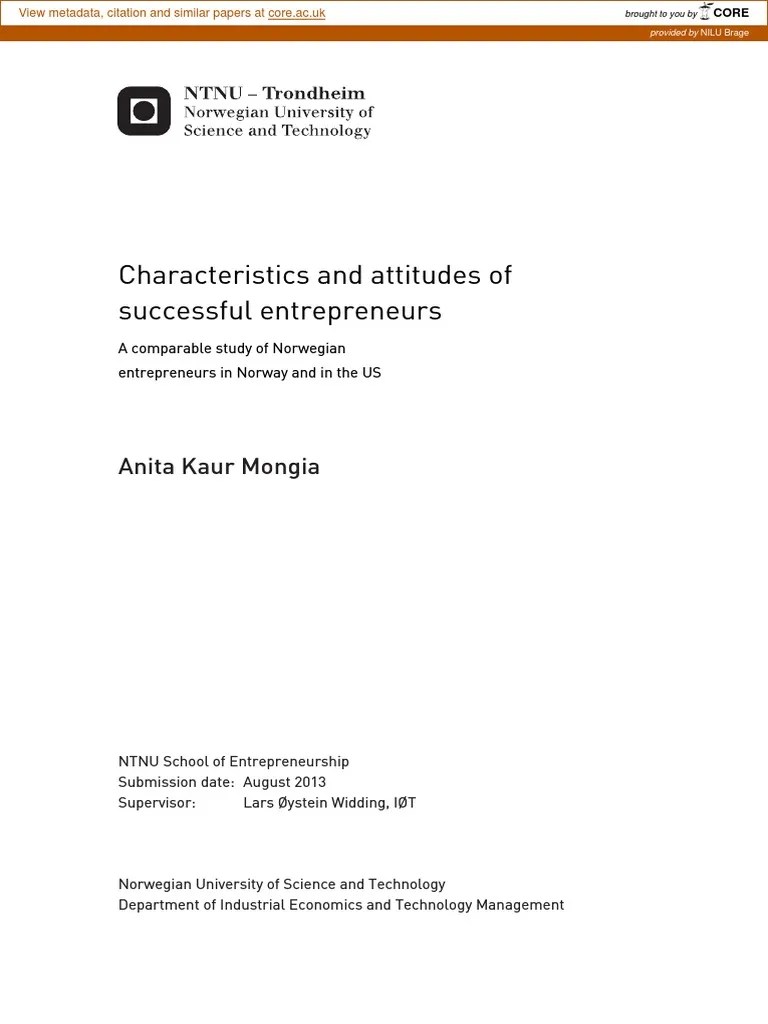 Successful Entrepreneurs | PDF | Entrepreneurship | Science