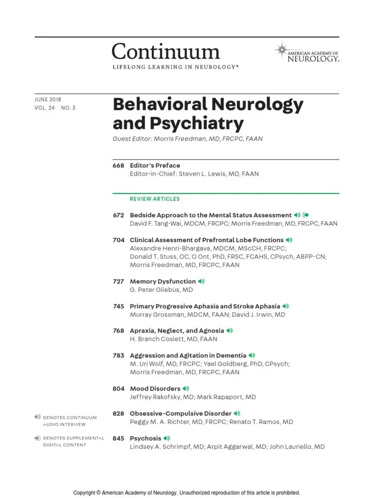 Behavioral Health Neurpsycatric | PDF | Neurology | Mental Disorder
