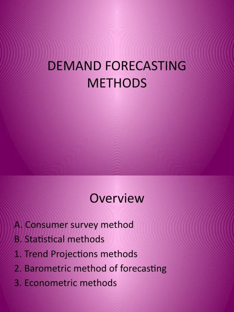 Demand Forecasting Methods | PDF | Regression Analysis | Dependent And Independent Variables