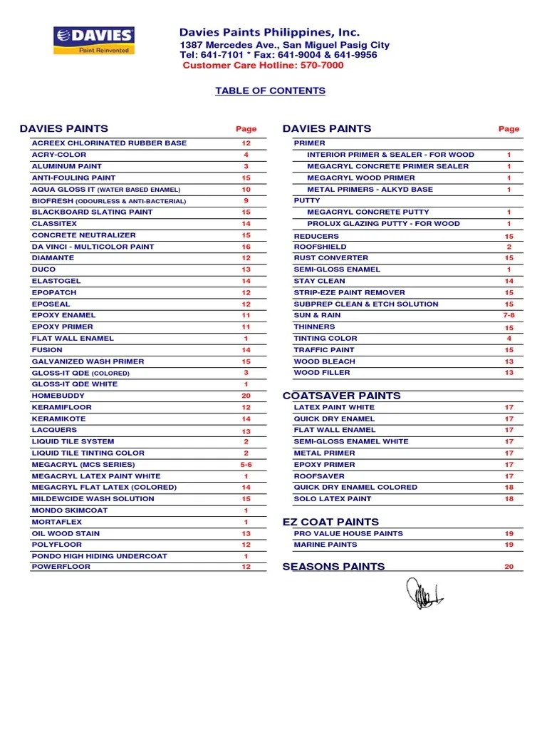 100% acrylic gloss all weather roof paint designed for beautifyingg and protecting roofs and masonry walls. Davies Paints Pricelist 2016 Pdf Paint Epoxy