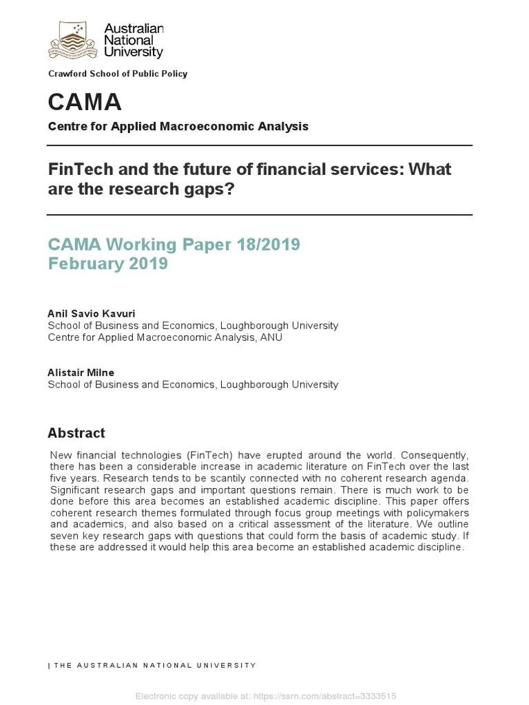 FinTech And The Future Of Financial Services | PDF | Loans | Financial ...