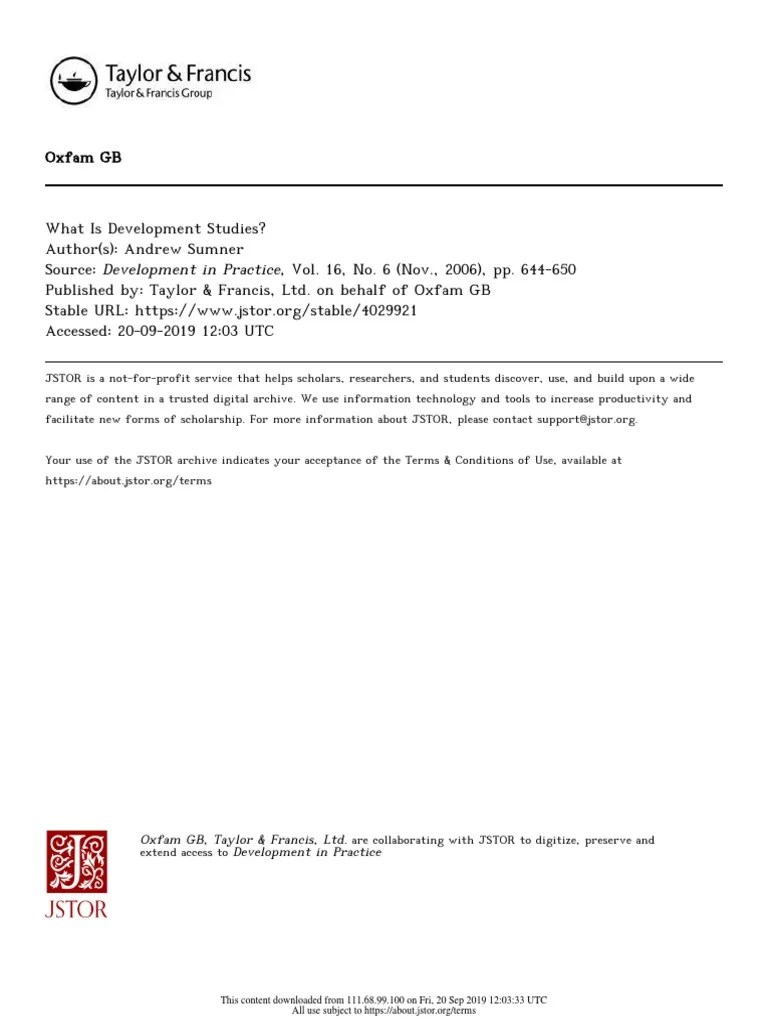 Understanding Development Studies Pdf Economics Academia
