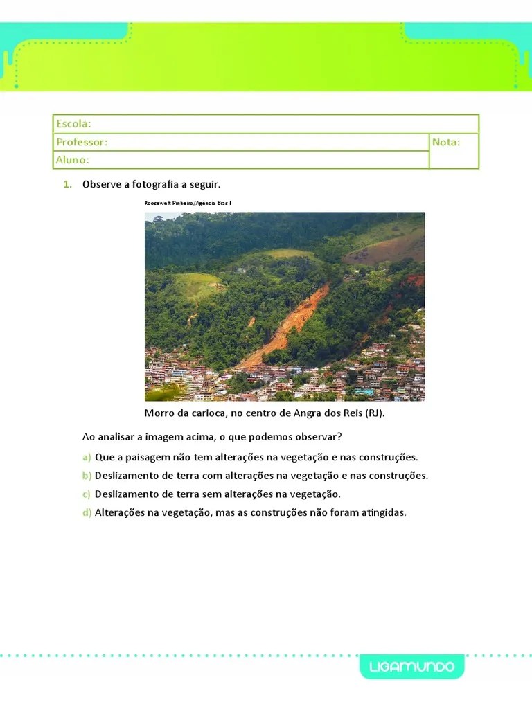 Geografia - Avaliacao - Ligamundo Geografia - 4o Ano - 3o Bimestre 2018 ...