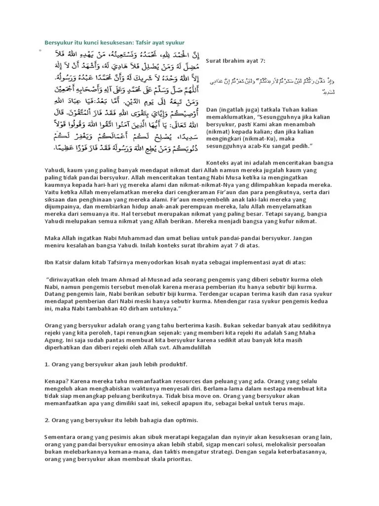 Bersyukur Itu Kunci Kesuksesan Pdf 