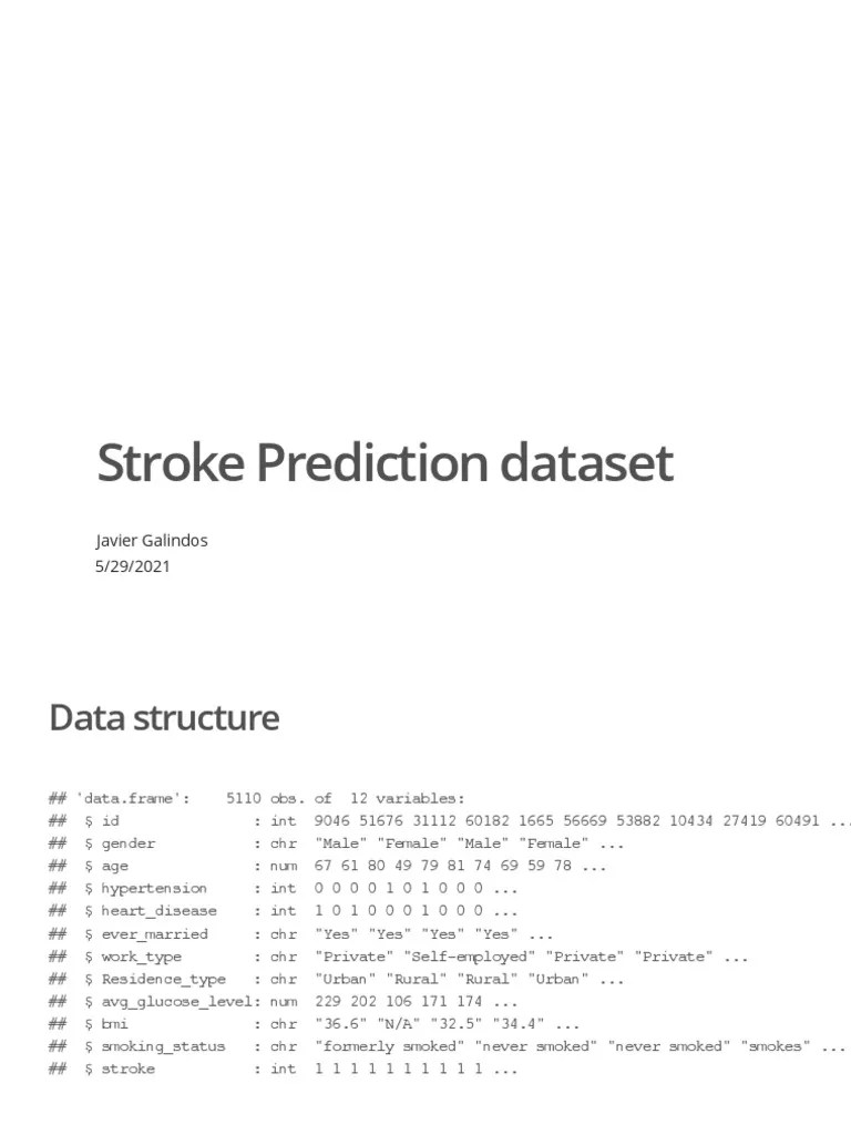 Stroke Prediction Dataset | PDF | Body Mass Index | Overweight