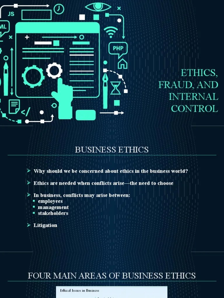 Chapter 3 ETHICS FRAUD AND INTERNAL CONTROL | PDF | Internal Control | Business