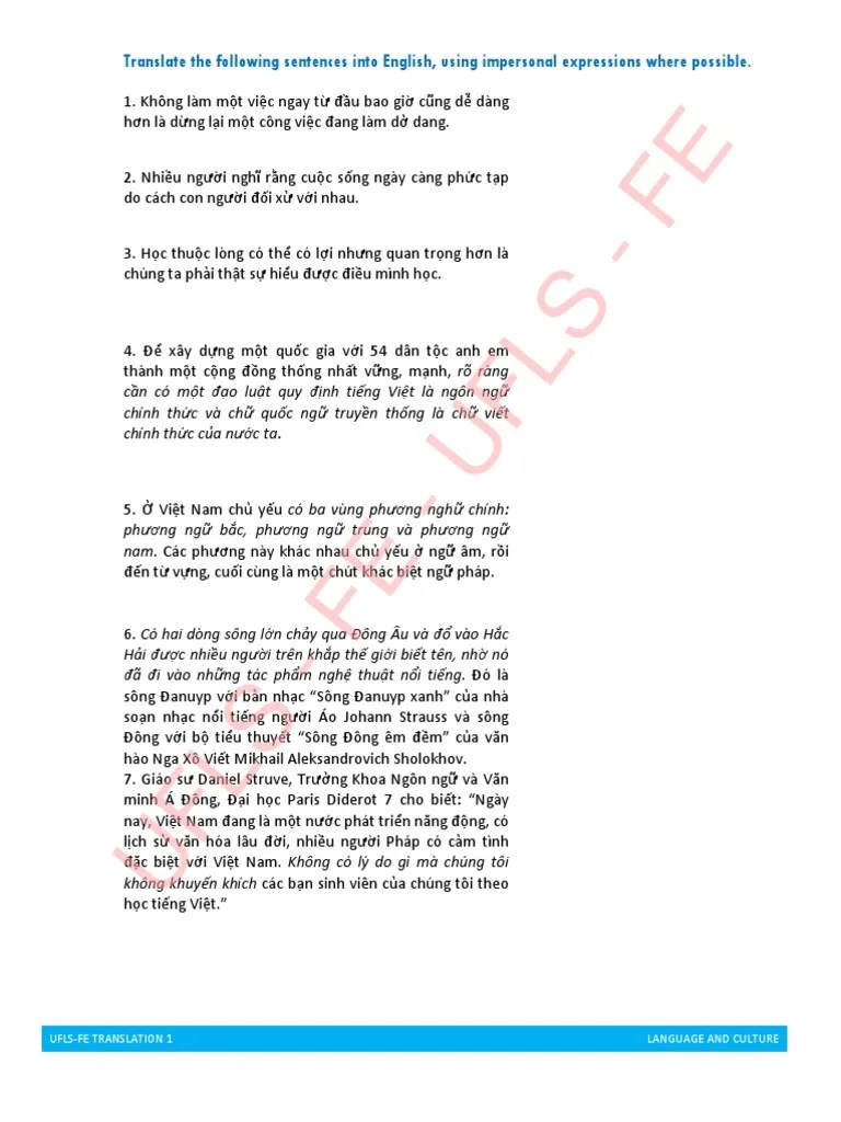 UNIT 1 - Practice - VIETNAMESE TO ENGLISH | PDF