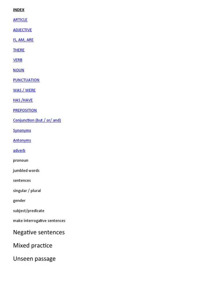 English Grammar Class 2 | PDF | Semantic Units | Syntax