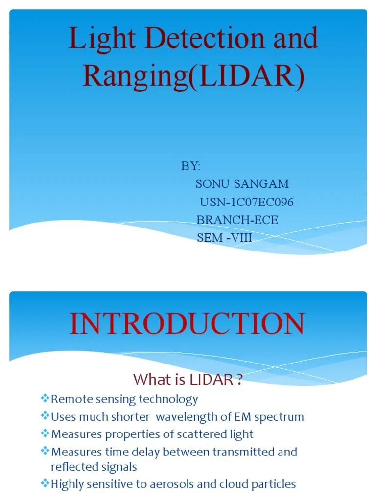 Light Detection And Ranging (LIDAR) | PDF | Lidar | Technological Change
