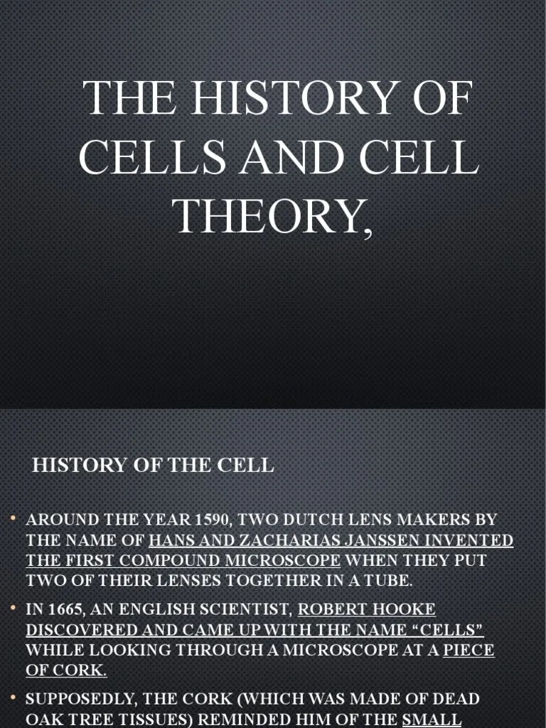 The History Of Cells And Cell Theory | PDF | Cell (Biology) | Microscope