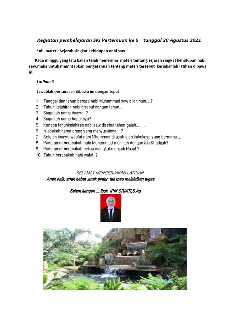 Menurut pendapat yang masyhur, nabi muhammad saw lahir 50 hari setelah . Materi Ski Pdf