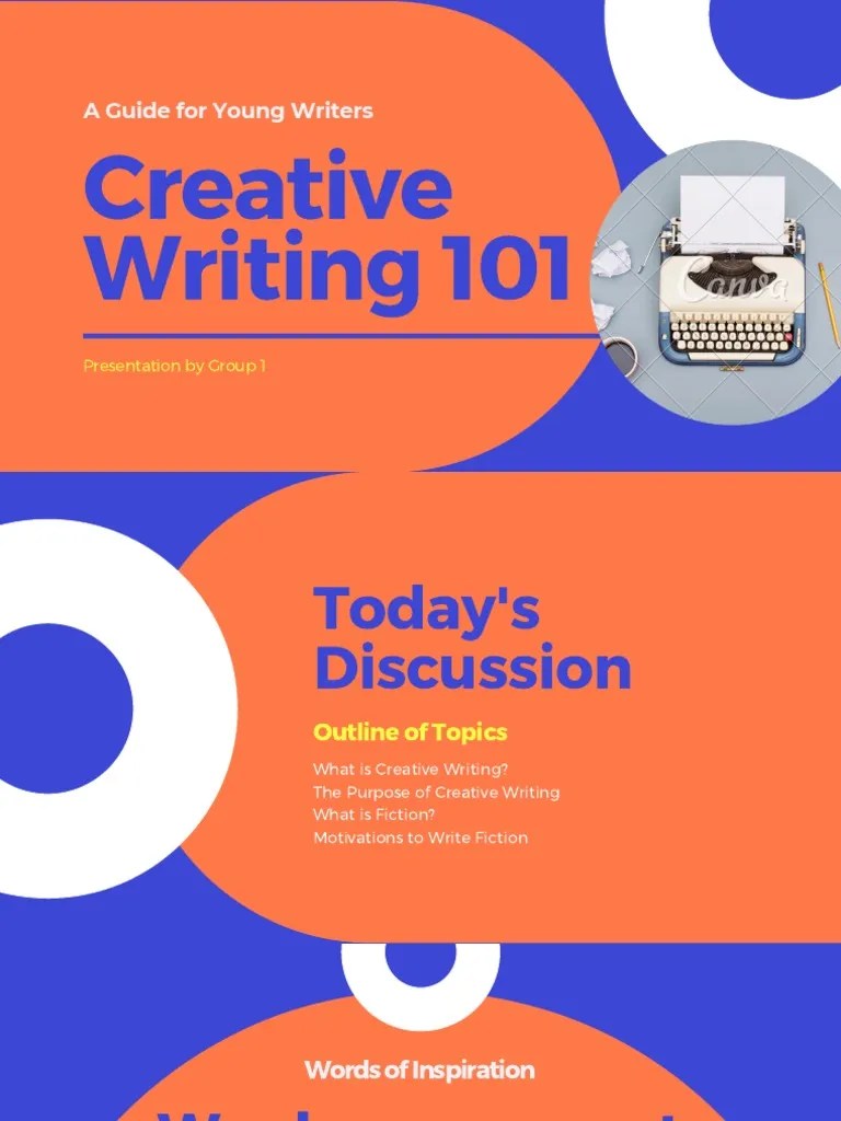 A Guide For Young Writers: Creative Writing 101 | PDF | Writers ...