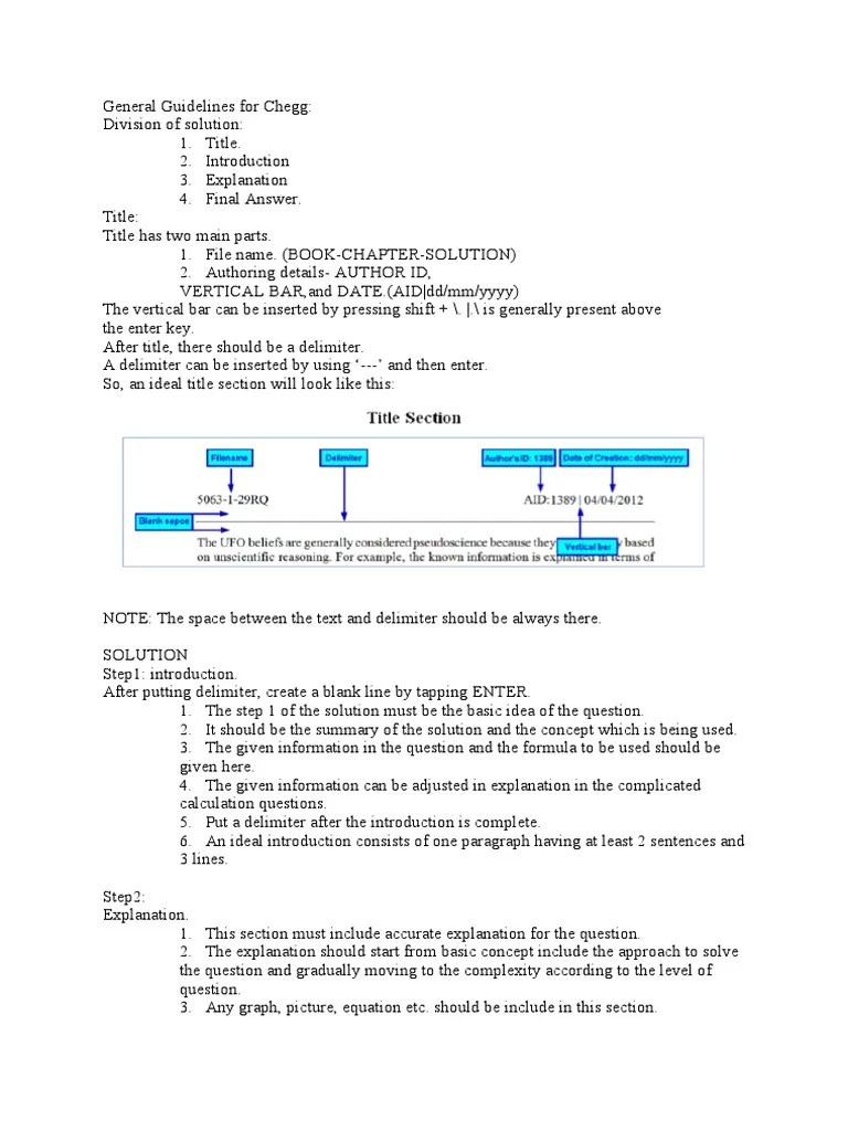 General Guidelines For Creating Accurate And Insightful Solutions In ...