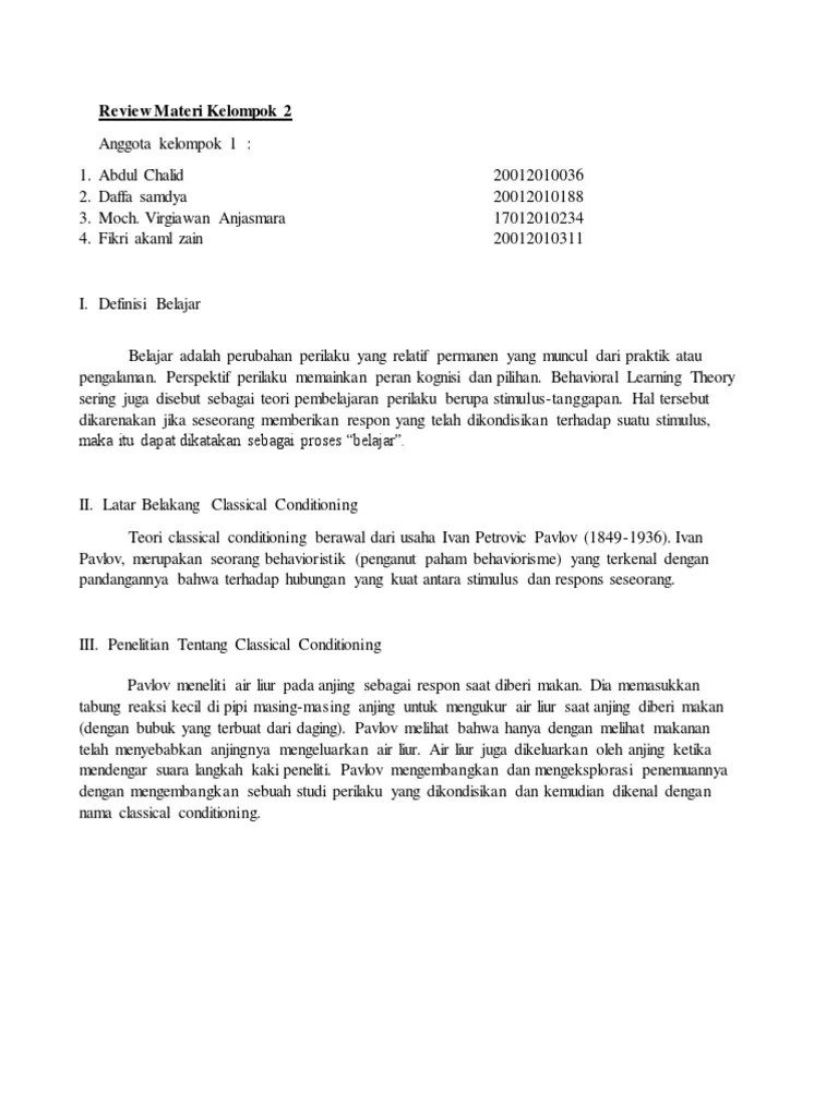 Classical Conditioning | PDF