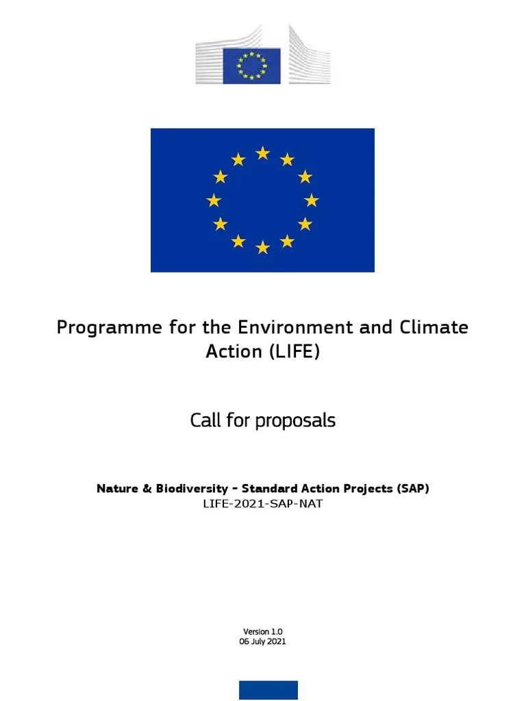 Programme For The Environment And Climate Action (LIFE) Call For ...