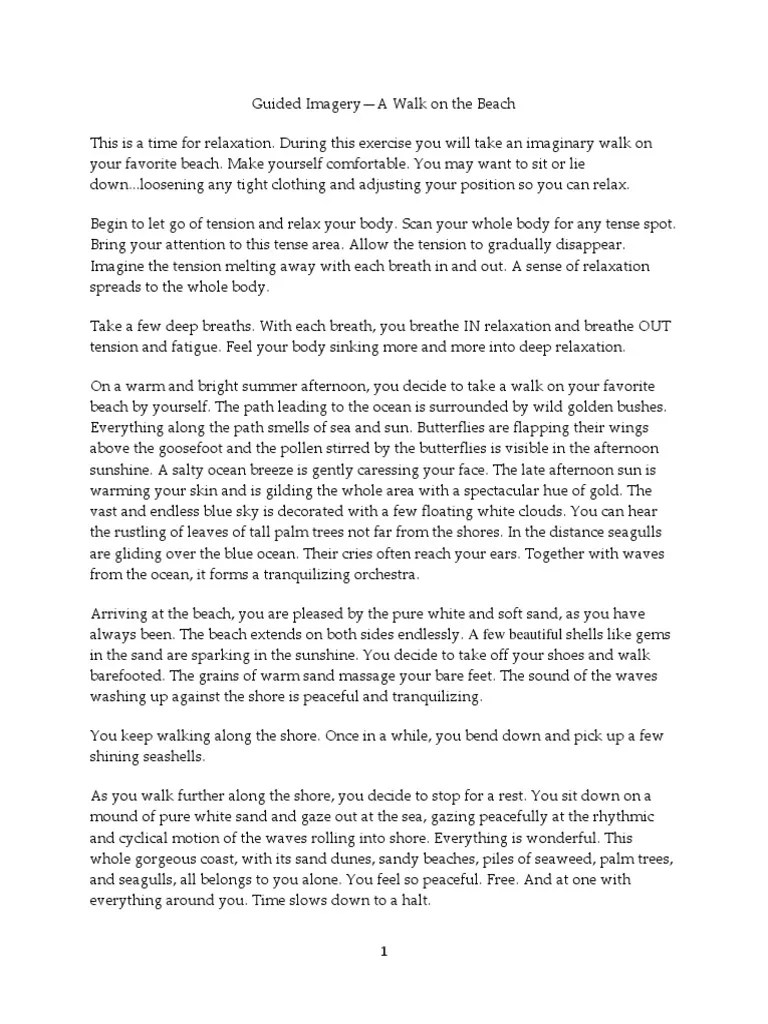 Visualization Script For Beach Walk | PDF | Beach | Sea