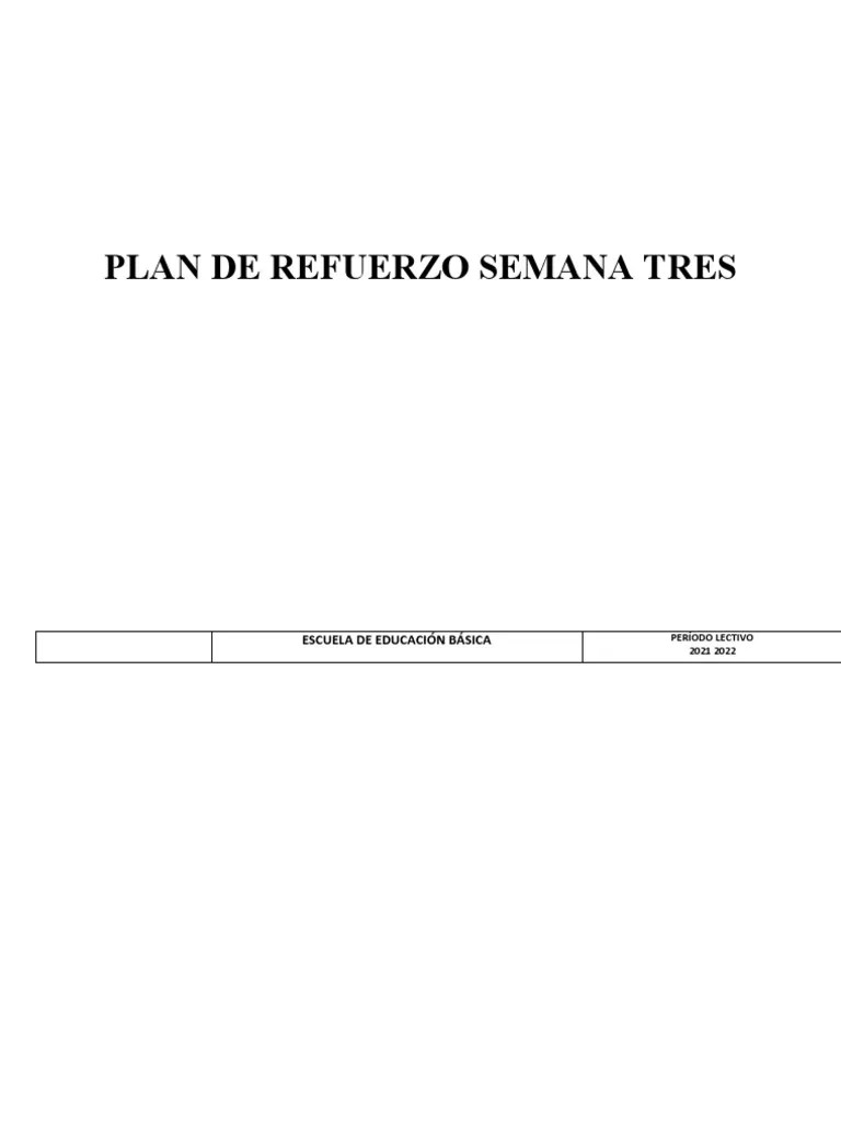 Plan De Refuerzo Ed. Fisica | PDF | Evaluación | Educación Primaria