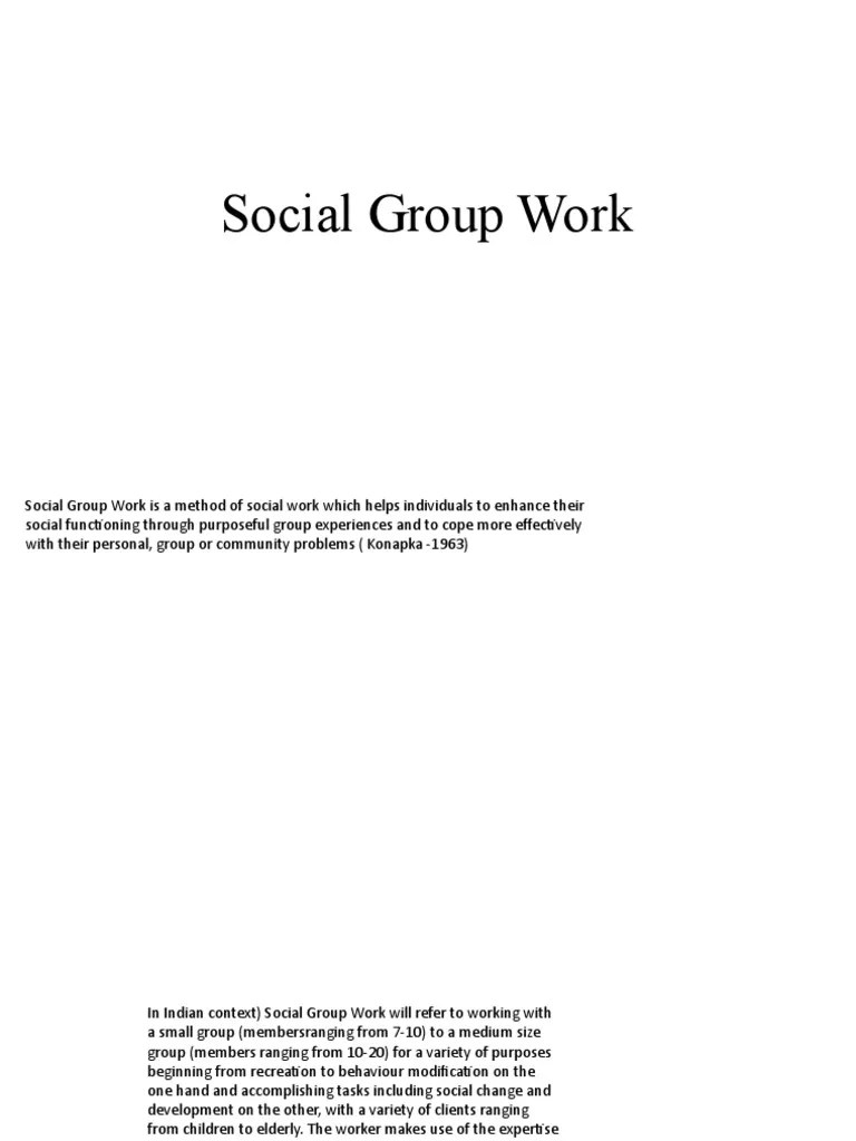 Social Group Work | PDF | Social Group | Leadership
