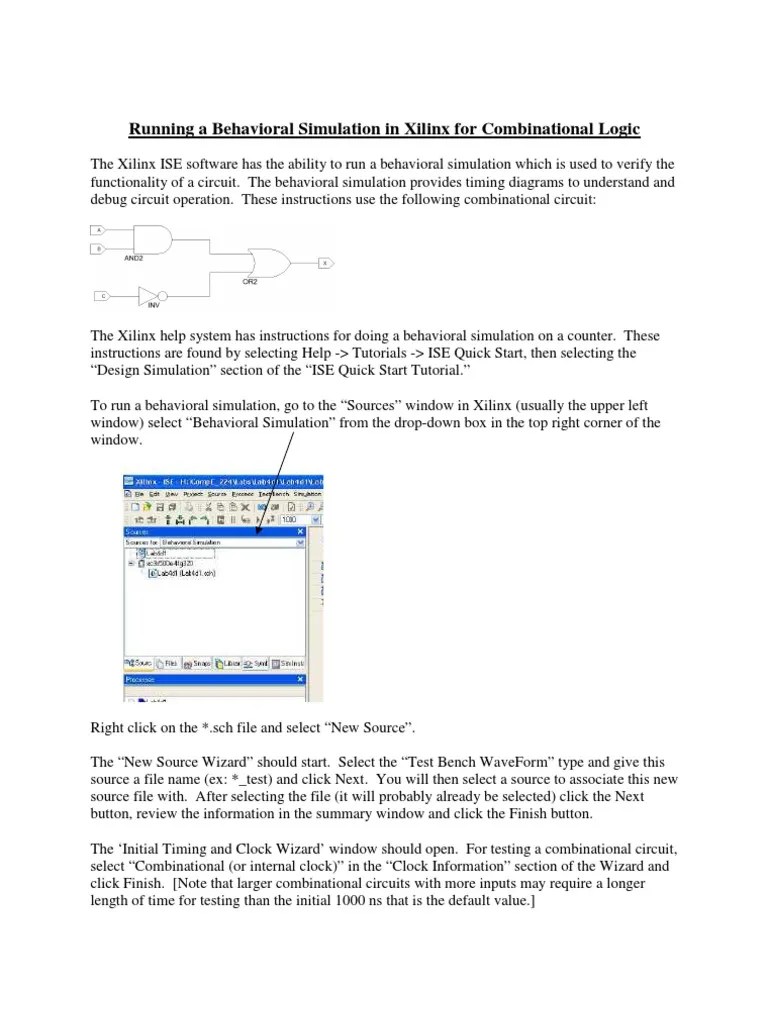Xilinx Behavioral Simulation | PDF | Electronic Circuits | Simulation