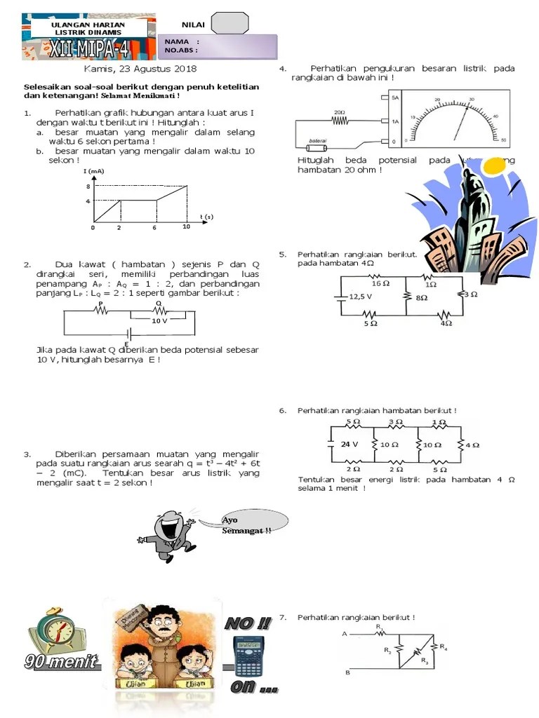 Cari besarnya arus yang mengalir pada rangkaian yaitu dengan rumus . H3nvsphoomurmm