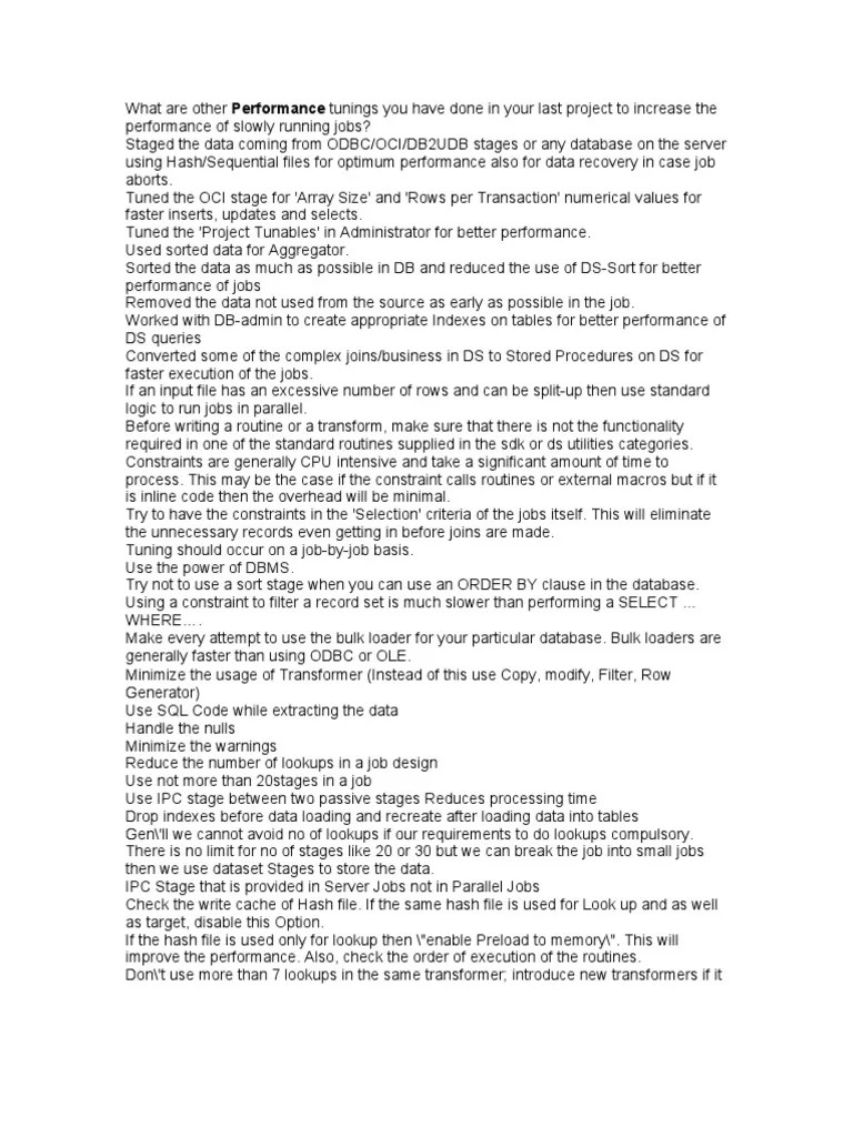 Performance Tuning | PDF | Databases | Database Index