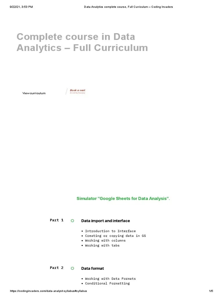 Data Analytics Complete Syllabus | PDF | Databases | Data Analysis
