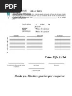 Tras el sorteo, un vínculo que … hoja de rifa.... reciente