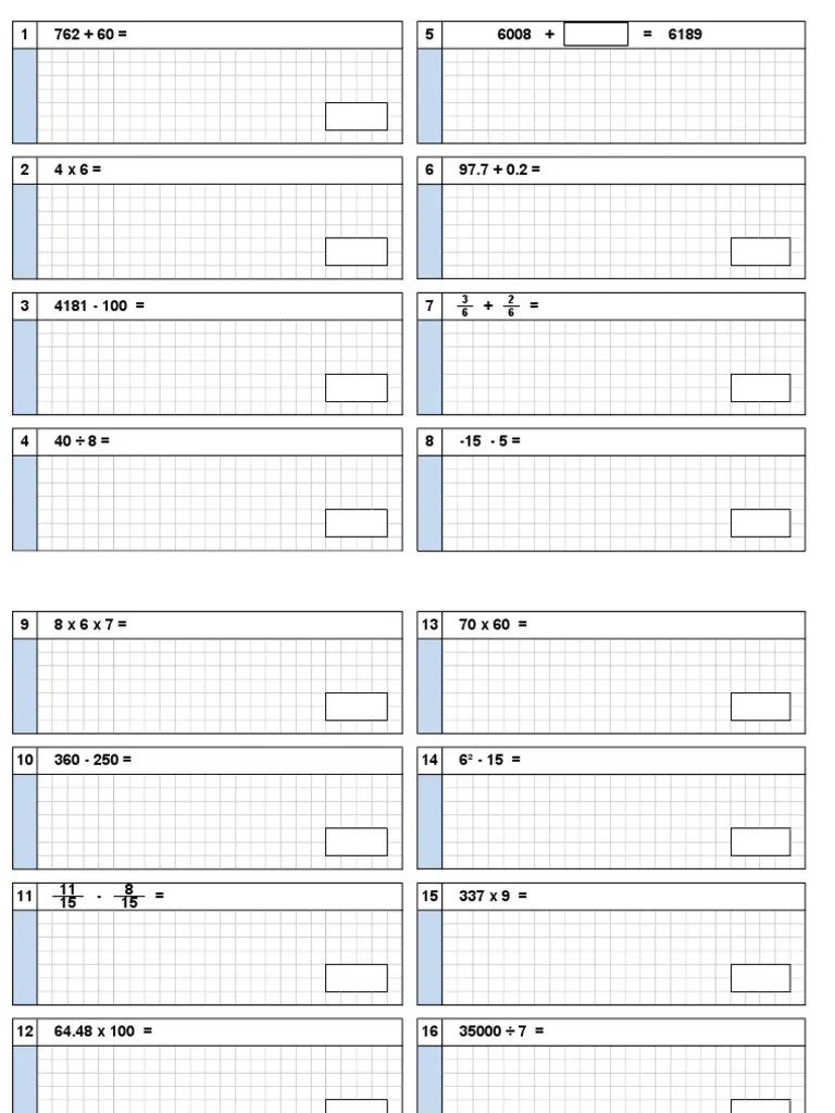Arithmetic Test 1 | PDF | Teaching Methods & Materials