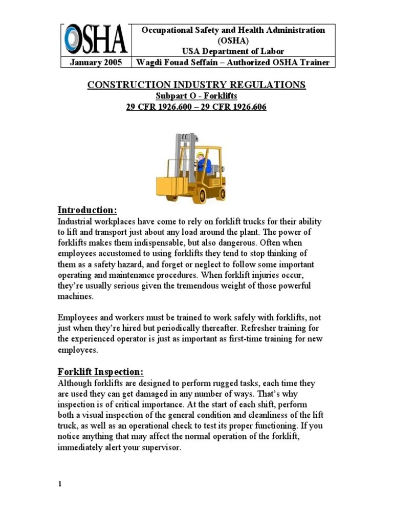 3 Forklift Safety | PDF | Forklift | Occupational Safety And Health Administration