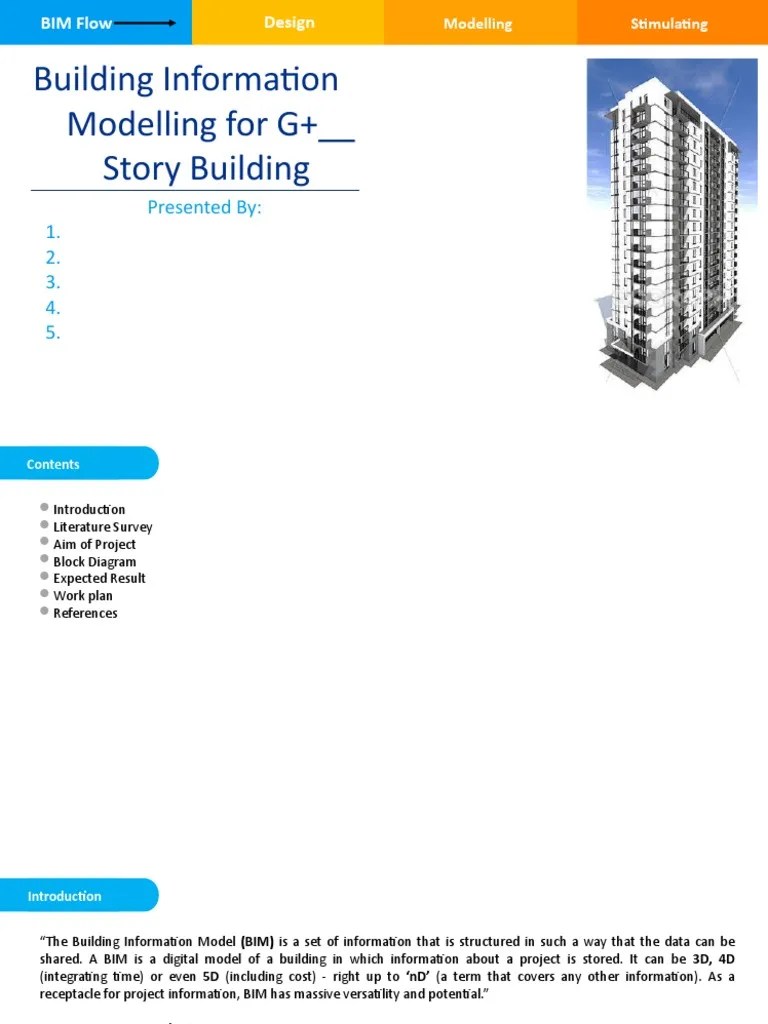 Building Information Modelling For G+ - Story Building: BIM Flow Design | PDF | Building ...