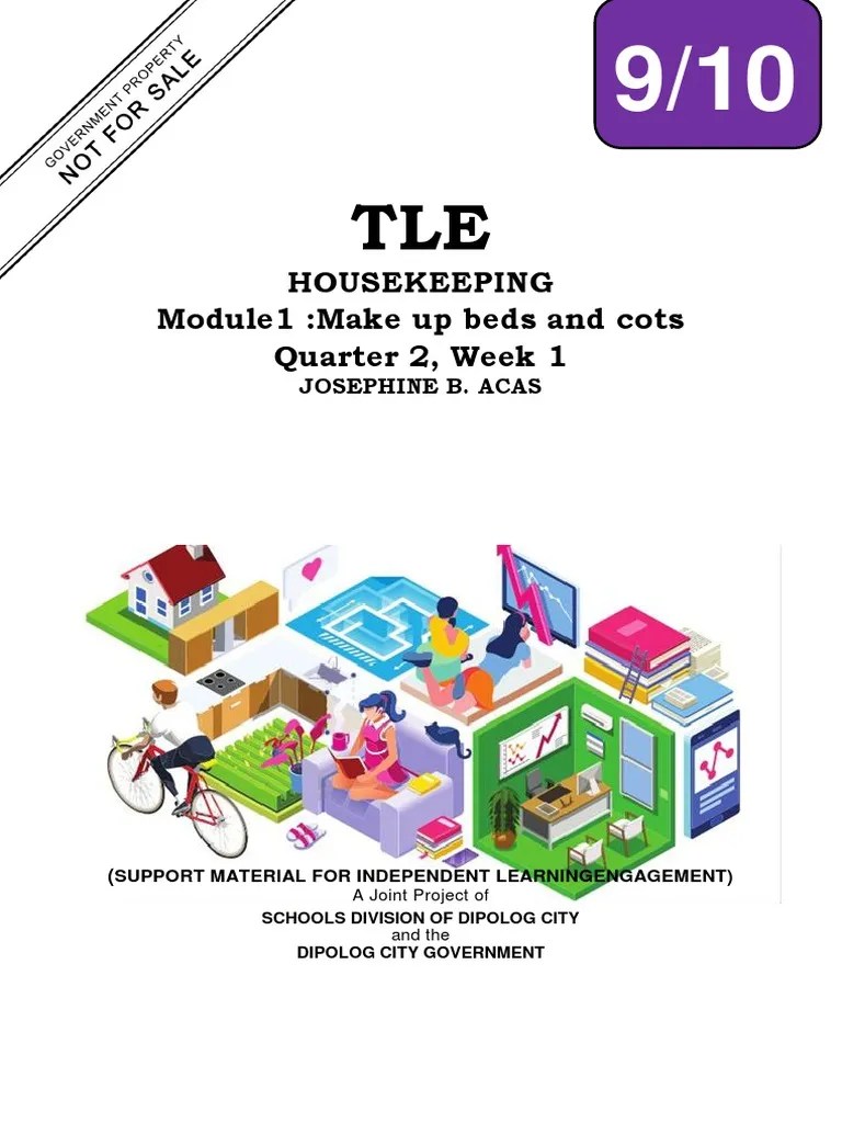 Housekeeping Module1:Make Up Beds And Cots Quarter 2, Week 1 | PDF | Linens | Bed