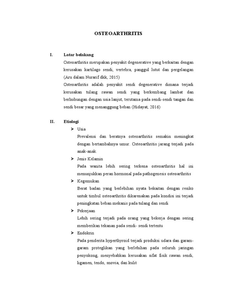 LP Osteoarthritis | PDF