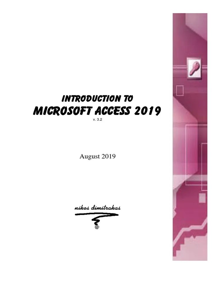 Introduction To MS Access 2019 V3.2 | PDF | Databases | Microsoft Access